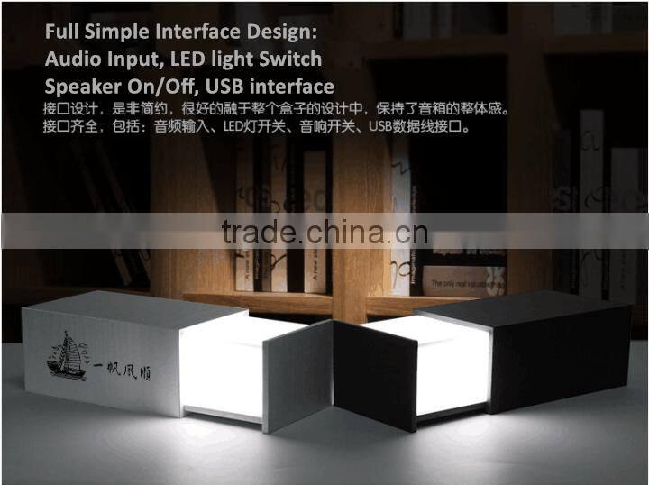 2016 Newest Explosion Hot-selling Pandora's Box Multifunction Bluetooth Stereo Music Speaker Touch LED Lamp Wooden BT Speaker