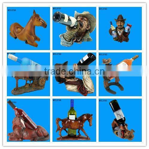 Resin horse champagne bottle holder for sale