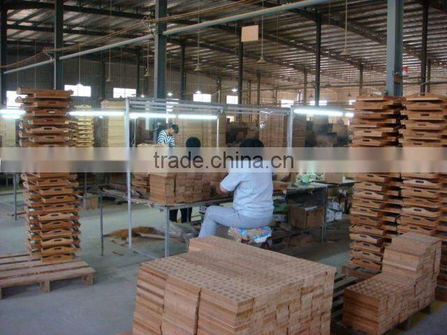 Bamboo cutlery holder utensil caddy w folding handle Homex-BSCI Factory