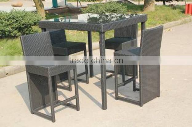 2016 the best sell rattan outdoor table bar table with 6 bar chairs