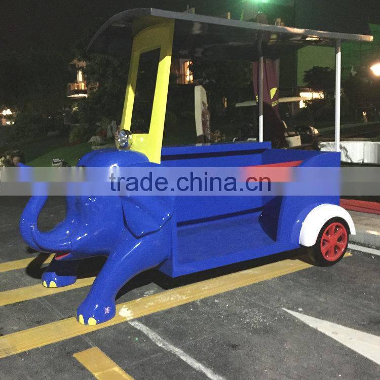 Fiberglass elephant kiosk