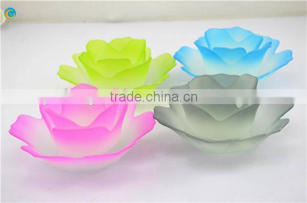 Lotus Glass Candle Holder