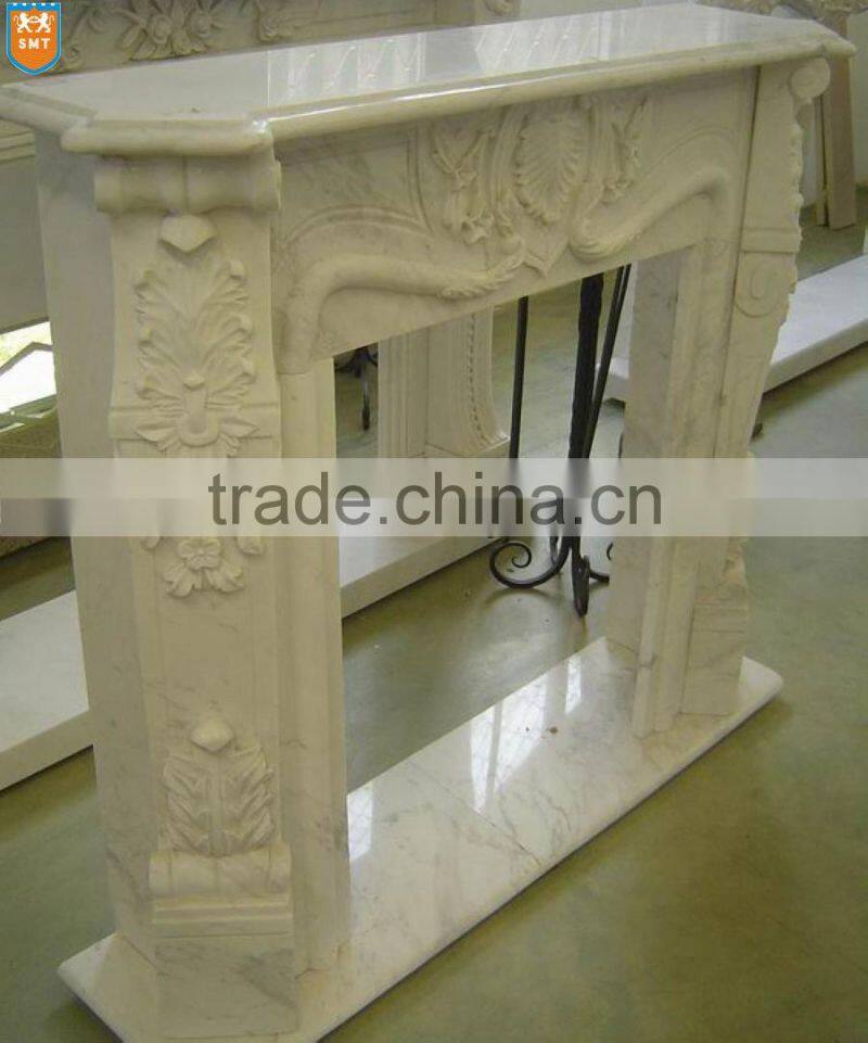 White Marble Fireplace