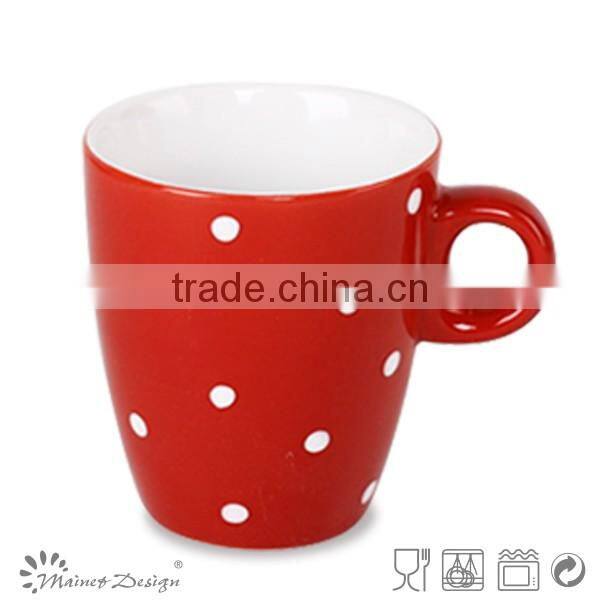10oz stoneware two-tone dot design mug