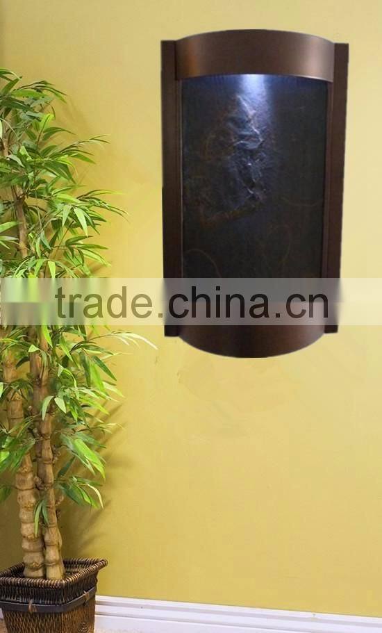 glass waterfall indoor water features wall decoration for hair salon