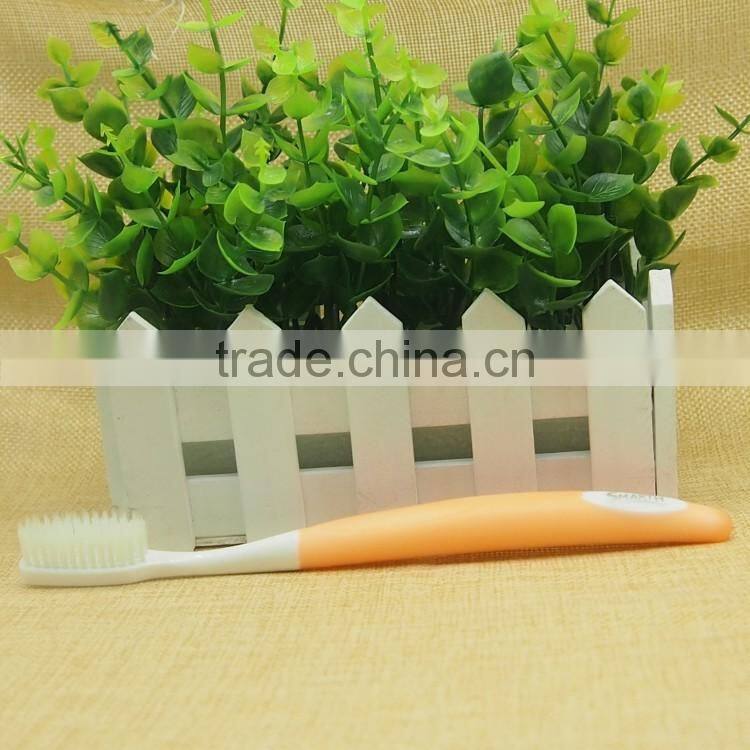 Dupont nylon rounded bristle Long rubber handle adult toothbrush