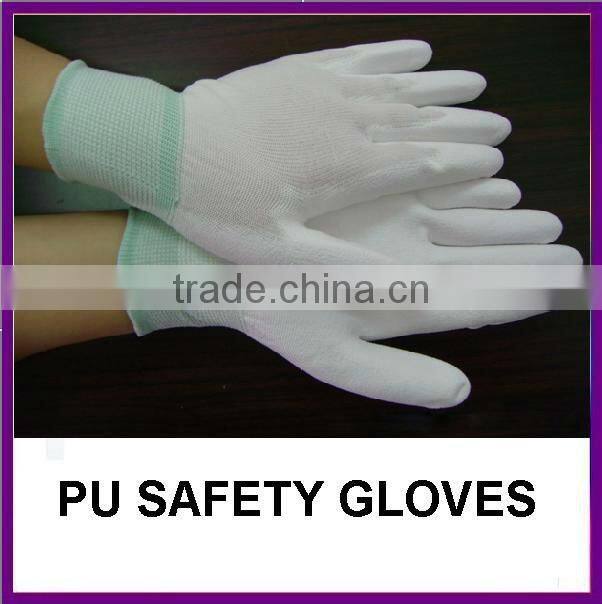 Nylon Knitted ESD Gloves With PU Coated