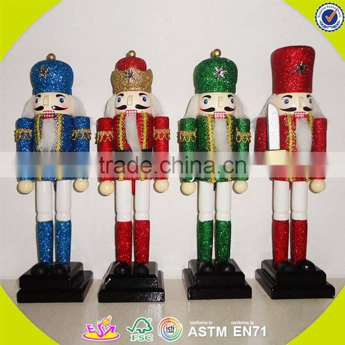 Wholesale fancy toddler wooden nutcracker, inexpensive household wooden nutcracker ,best gift nutcracker W02A013