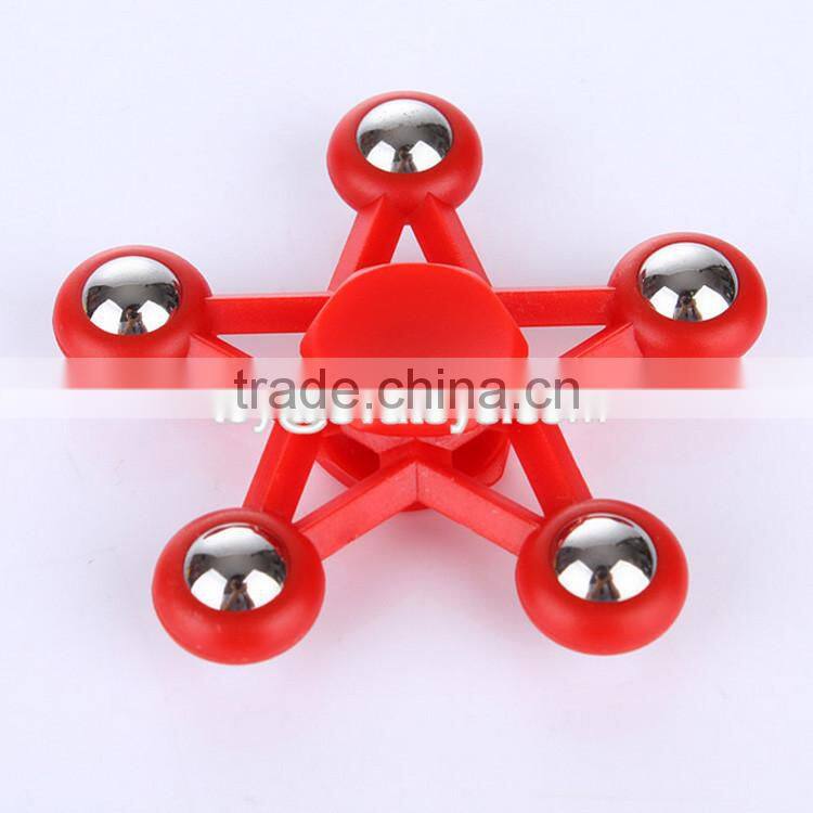 No Noise 8 angle 360 round metal finger gyro hand spinner toy W01A288