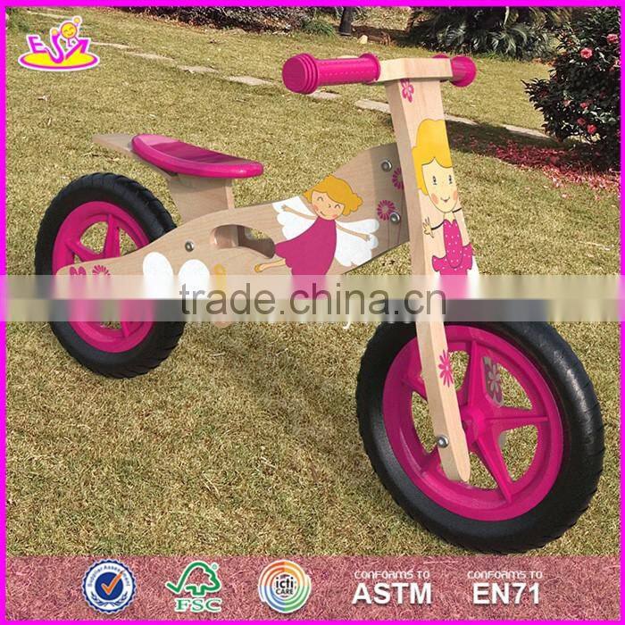 2017 Best original work kids ride on wooden balance no pedal bike for sale W16C174