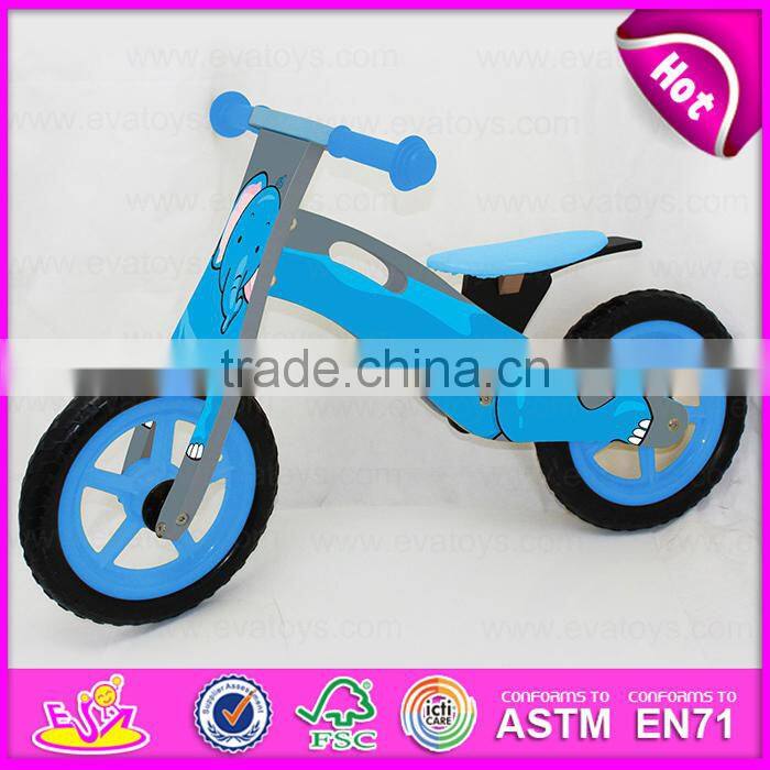 Preschool Balance push wooden children bicycle,Wooden Balance Bike for children,Brightly colored wooden children bicycle W16C117