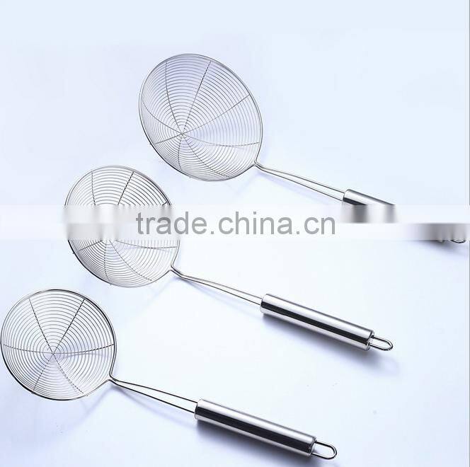 2017 stainless steel colanders/strainers mesh net frying mesh net
