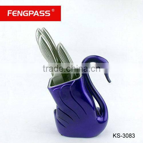 ceramic knife holder in swan-shape (671-125-256)