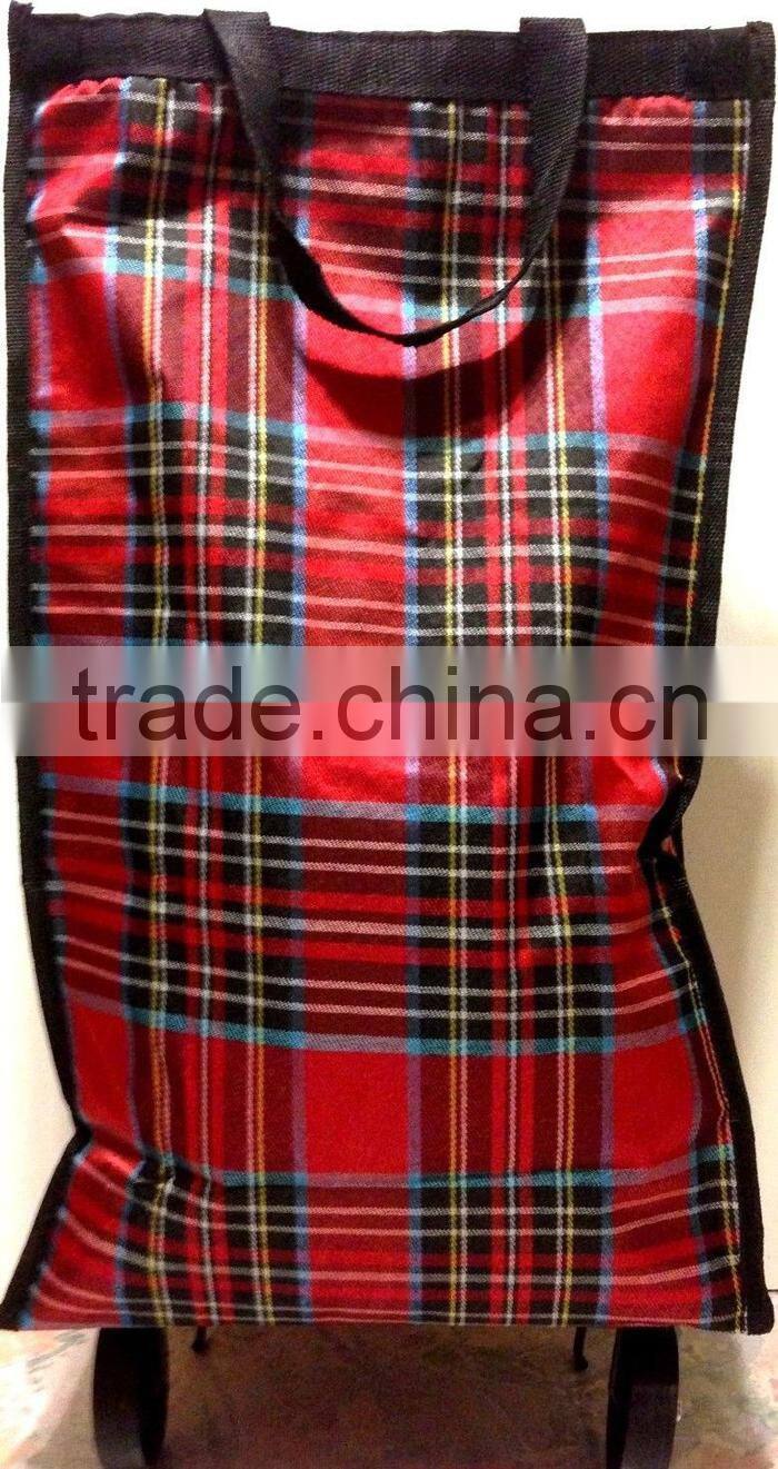 FOLDING SHOPPING BAG CART with WHEELS Nylon