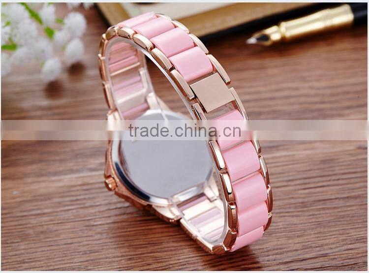 2017 round big dial rose gold dial sexy charming women's decoration watch for gift