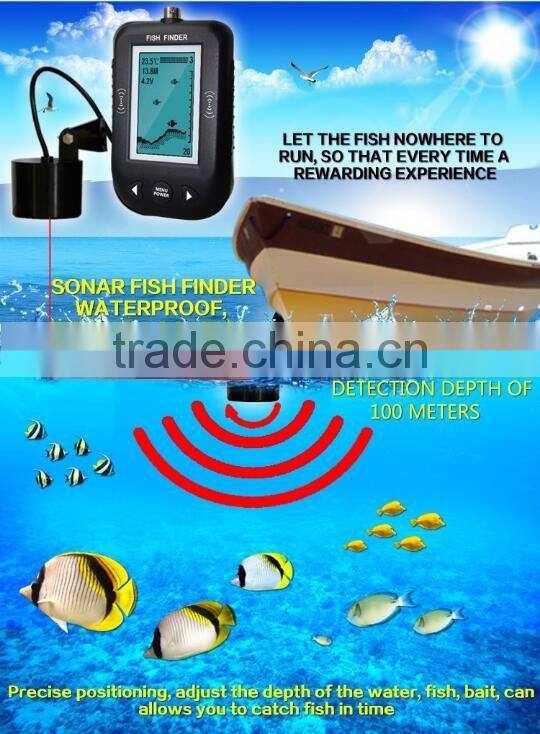 9m Smart Sonar Fish Finder Water Temperature Display & Shallow Water Alarm Fish Finder