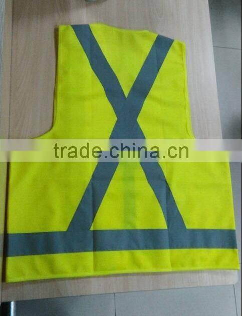 High quality safety reflective vest with gernal or advanced class tape for Chile market in different weight