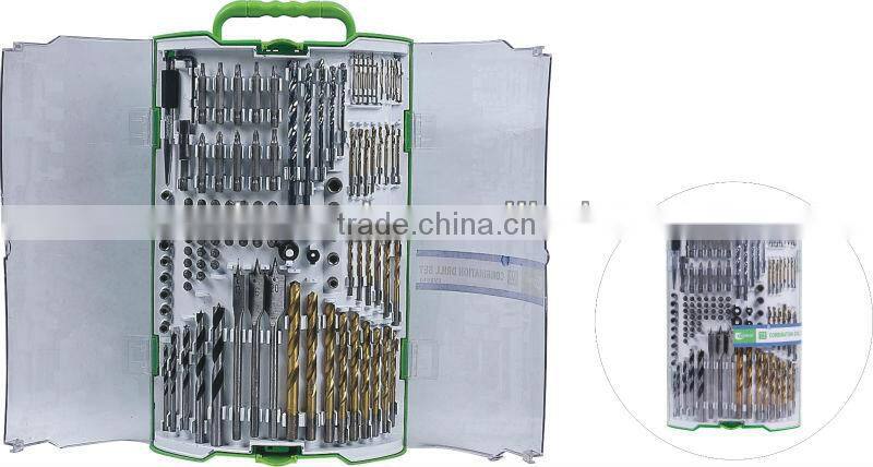 116pcs metal drill bit,masonry drill,wood drill set in plastic case