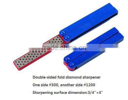 Double-sided fold diamond sharpener