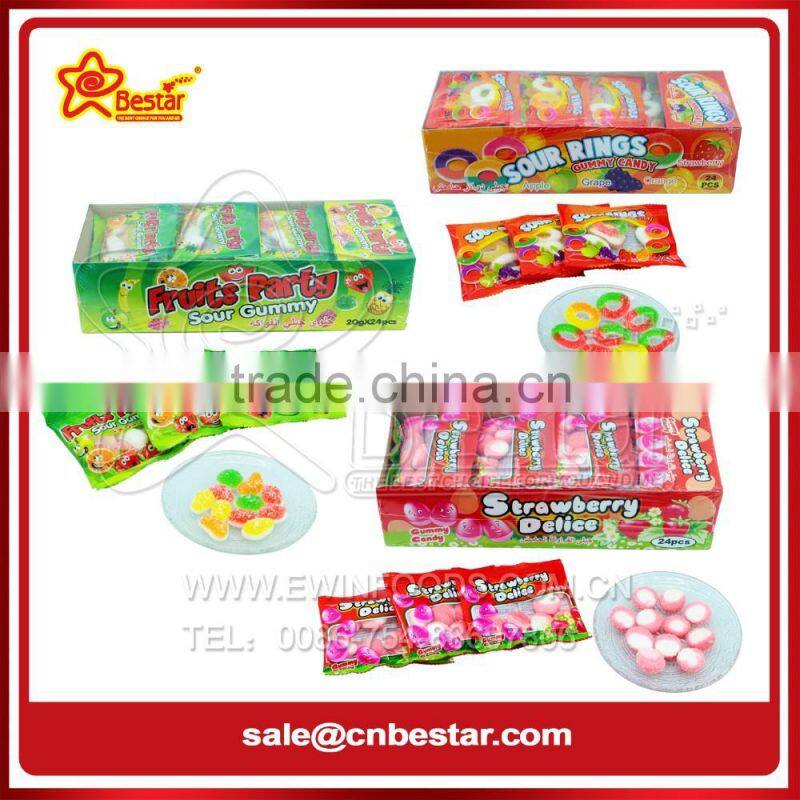 Fruit Flavor Mini Sour Chews Candy