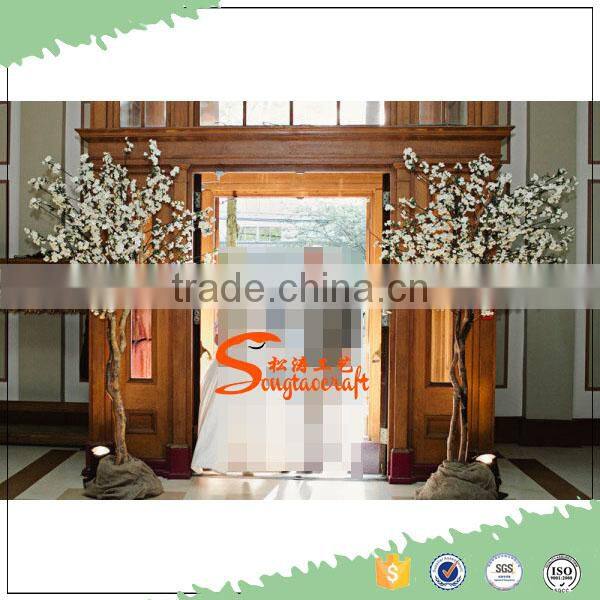 WEFOUND 2.5m artificial white cherry blossom tree wedding cenerpiece place tree