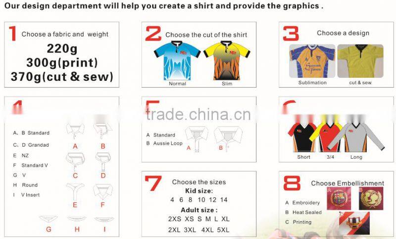 Hongen apparel Wholesale sublimation 100% polyester OEM slim fit rugby wear slim fit rugby jersey