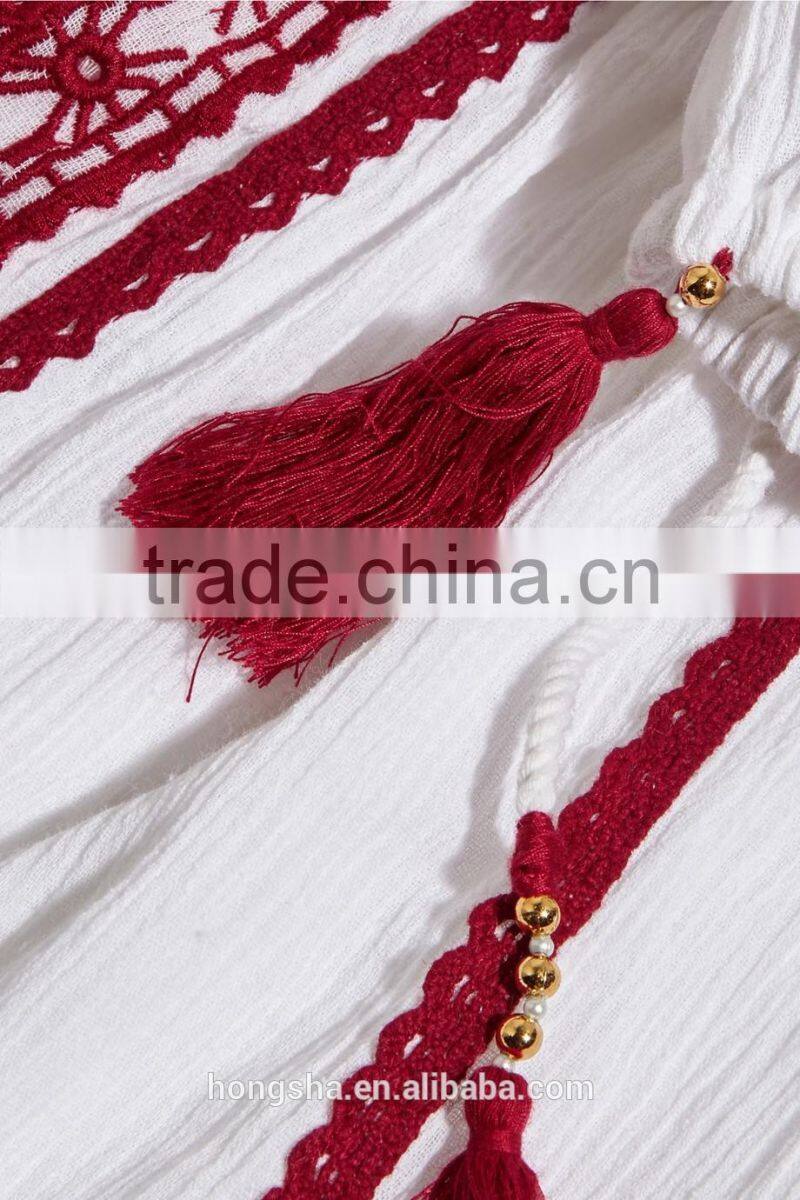 Latest Boho Embroidered Dress Hand Embroidery Design For Dress Girls Dress Names With Pictures HSD6857