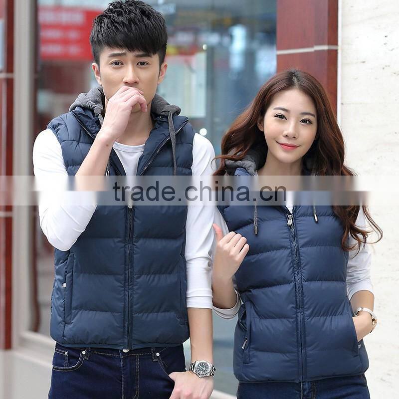 Hot Winter New down Cotton vest casual Slim jacket coat waistcoat for men and women