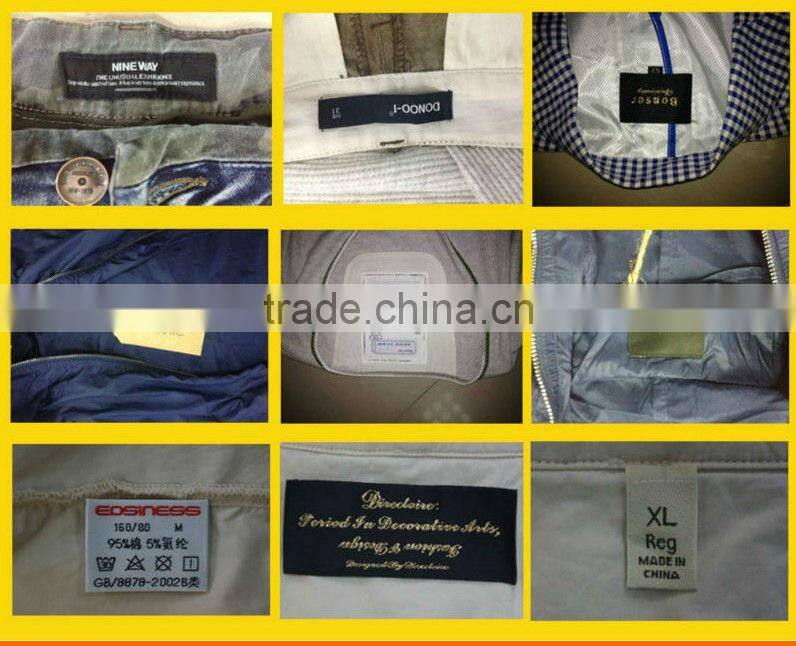 High quality custom clothing garment manufactures woven label