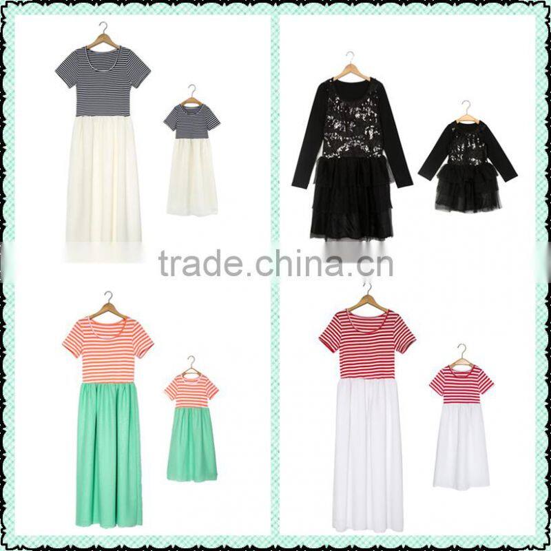 Wholesale mother and daughter matching dresses mommy and me clothing
