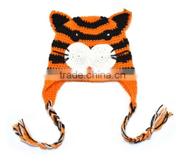 Funny animal shaped crochet kids hat cat ear hat