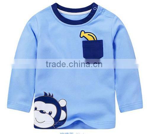 2017 good sale high quality long sleeve t-shirt for kids