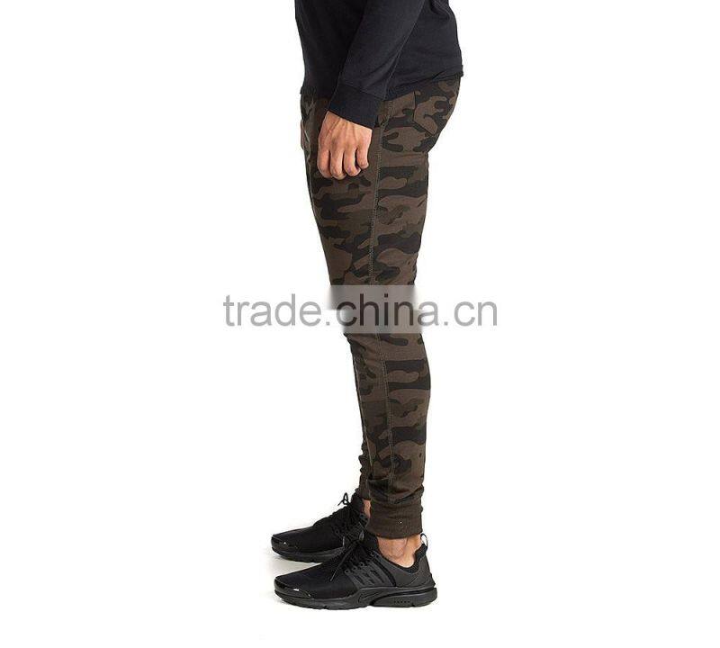 Hot sale track pant fashion camo slim fit joggers mens sports wear
