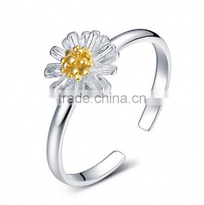F20053N Hot Sale Fashion Jewelry 2016 New Arrival Charm Gift Chrysanthemum Ring for Women