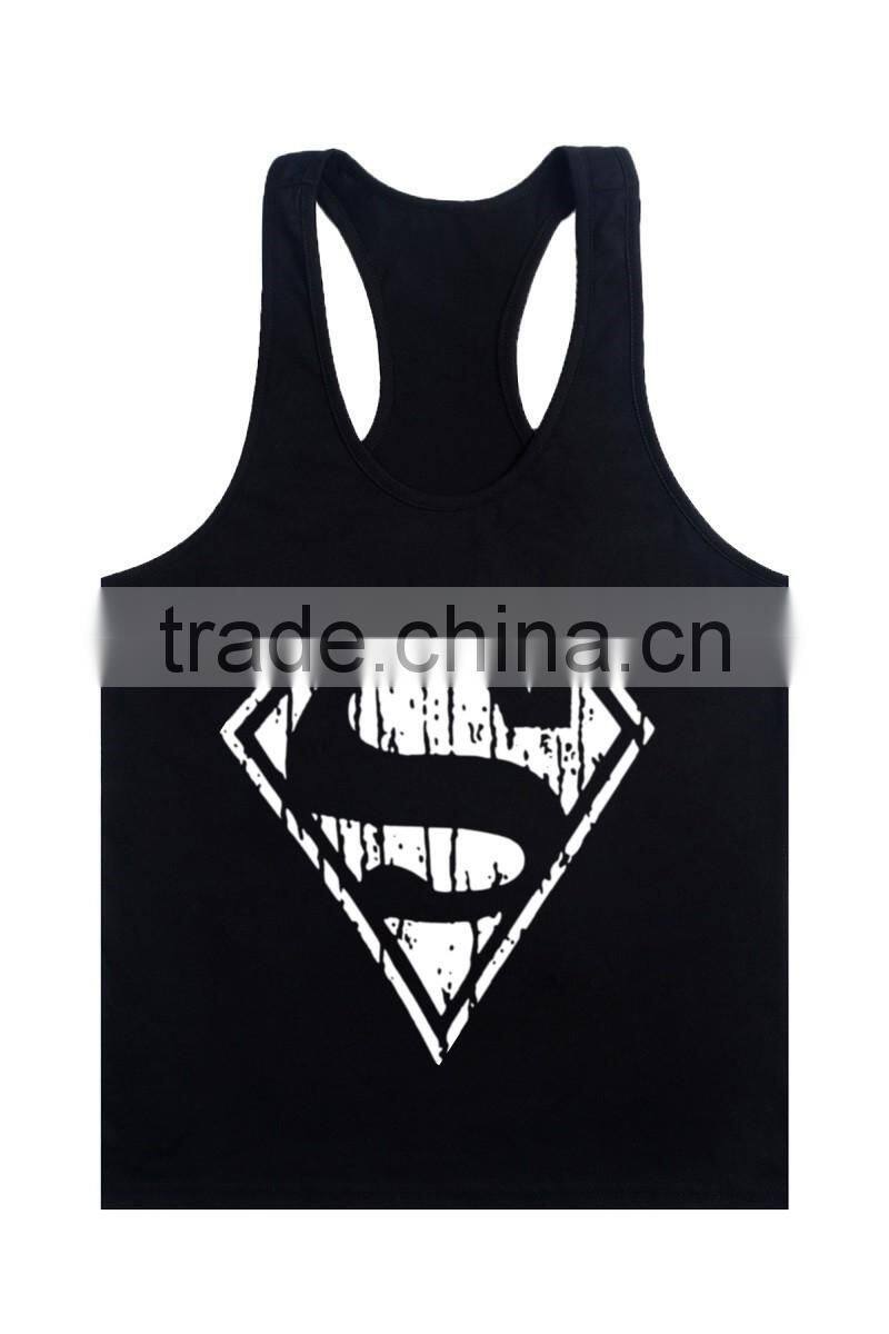 Superman Gym Singlets Mens Tank Tops Wholesale,Bodybuilding Equipment Fitness Men's Gym Stringer Tank Top Sports Clothes