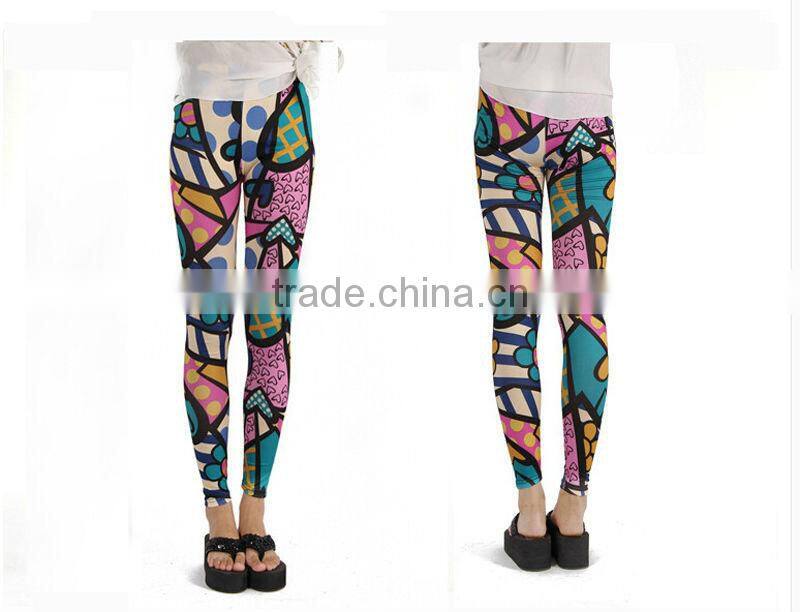 colourful ladies leggings multi color printed leggings