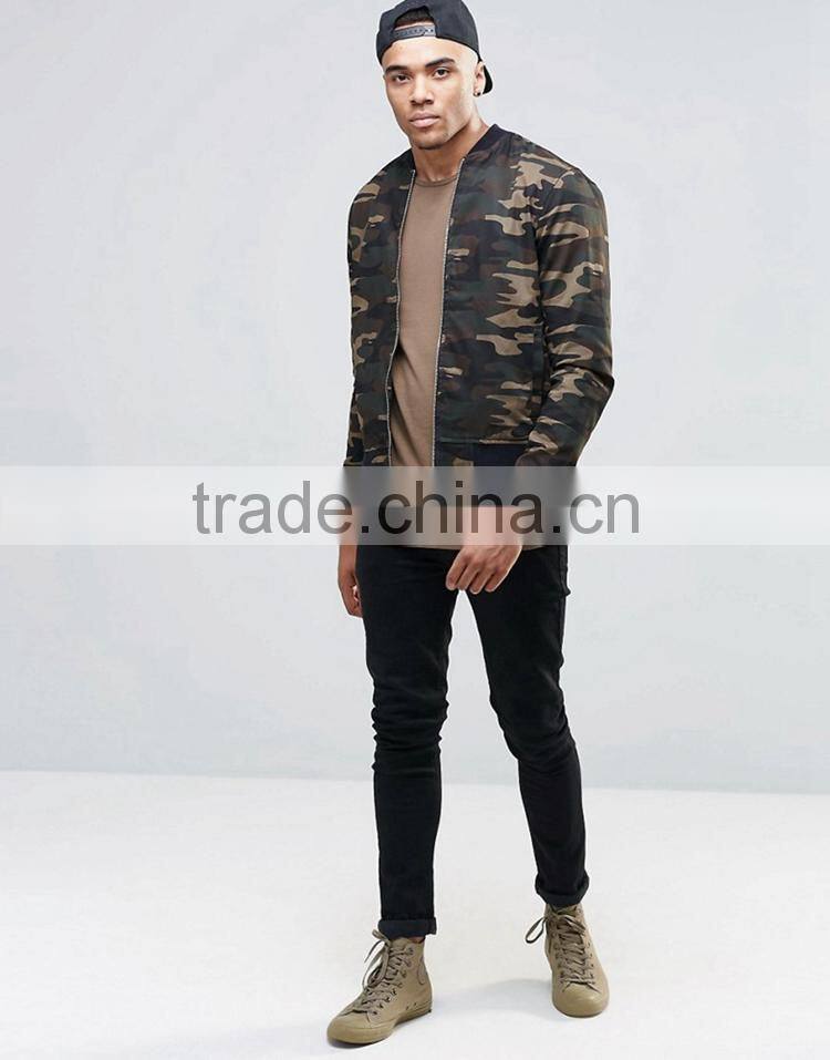 2017 camo customized colors size material figure flattering men military army printed green plain baseball jacket