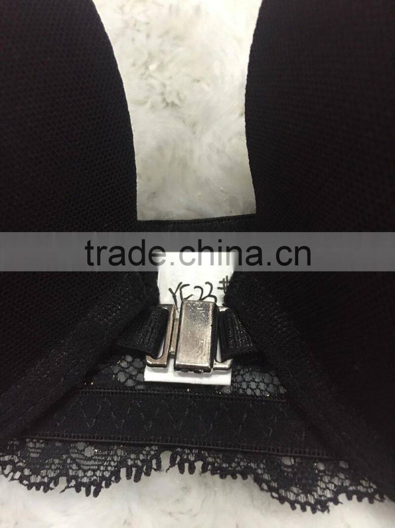 high quality front closure push up bra set OEM shantou factory polymide