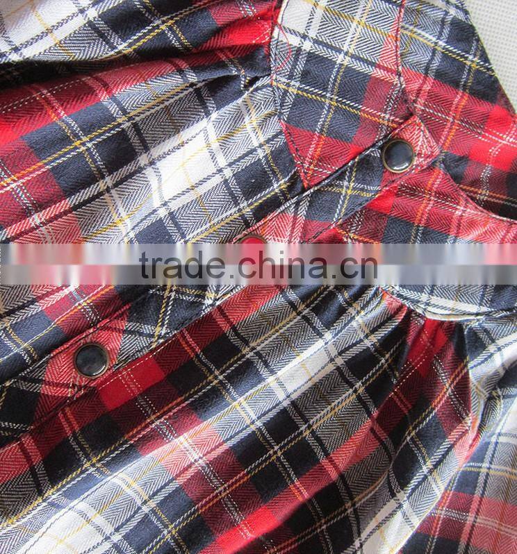 Wholesale plaid girls kid shirt