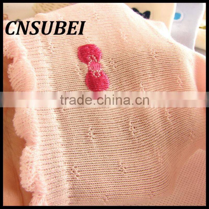Ribbon embroidery girl cotton children sock