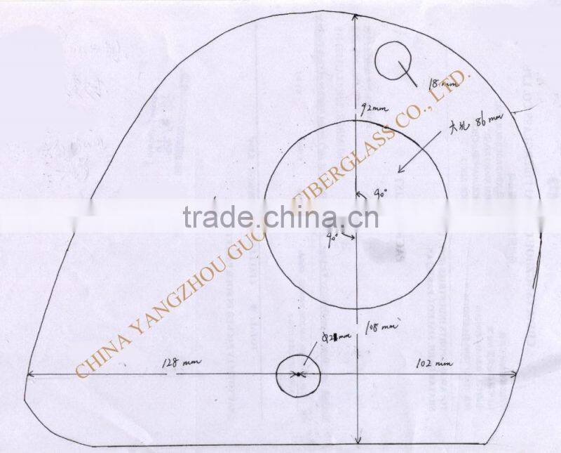 120kg/m3 different shape glass wool sealing part