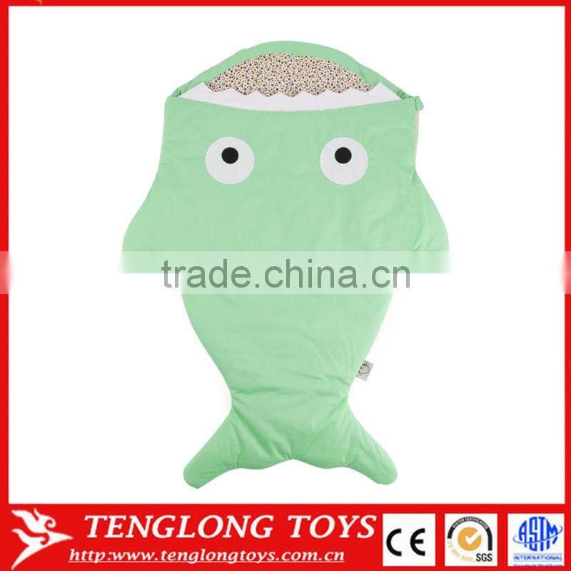 Hot selling cotton baby sleepng bag animal hood mermaid tail blanket