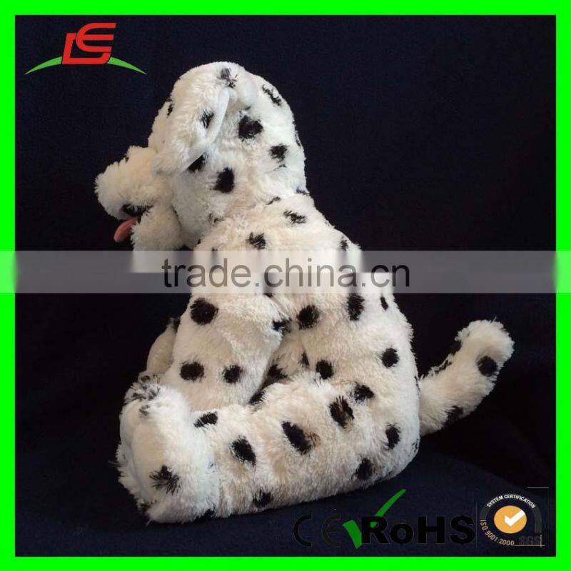 15 Inch Tall Recordable Voice Modules Black Dot Dog Plush Toys