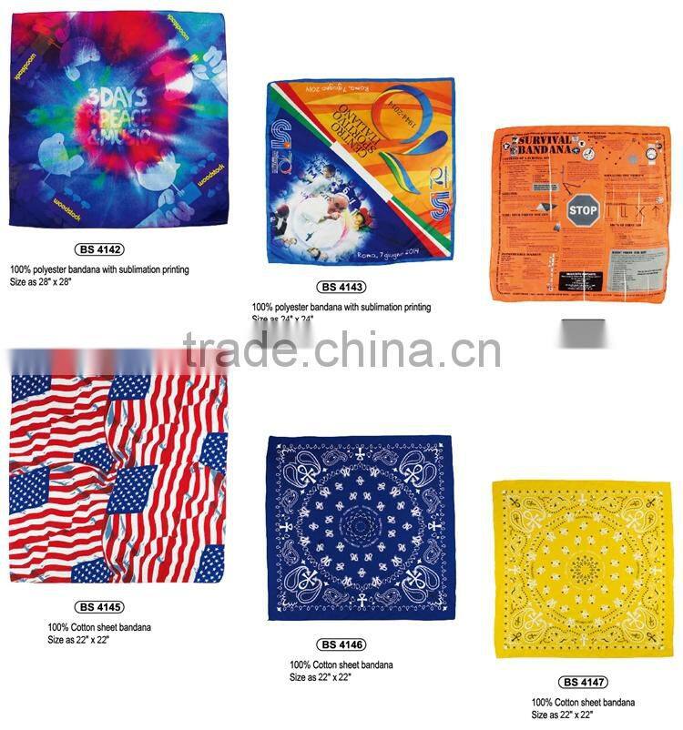 Graceful Good Quality Hip Hop cheap sublimated print bandanas