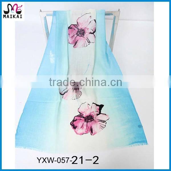 High quality screen printing wool scarf factory china