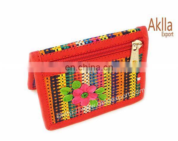 Card Holders of Woven Straw with Flower