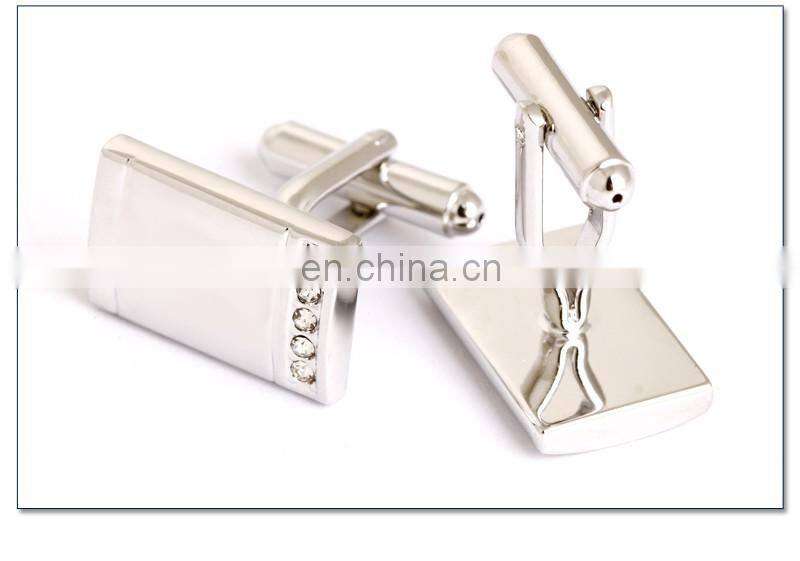 Delicate Rhinestone Simple Jewelry Men Shirt Cufflinks