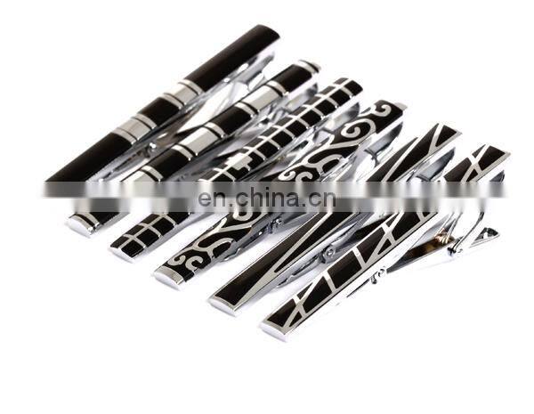 metal enamel cufflink and tie clip set