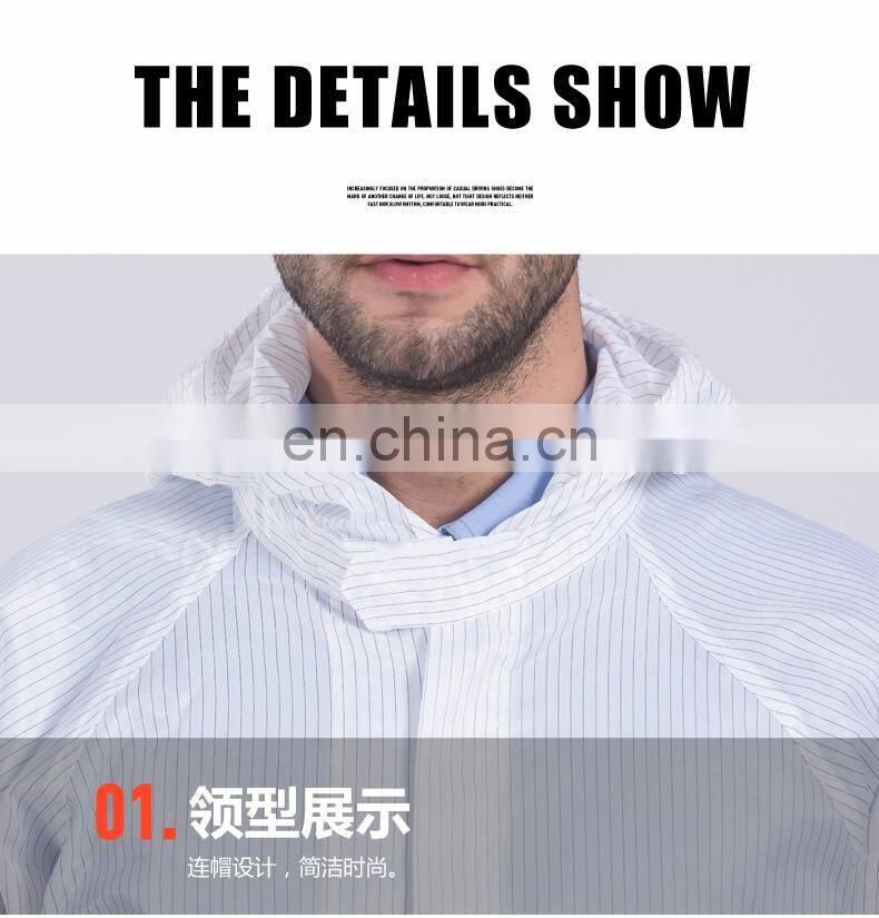 Custom Logo Polyester One-Piece Dust-proof Work Uniform Painted Work Coverall with Hat