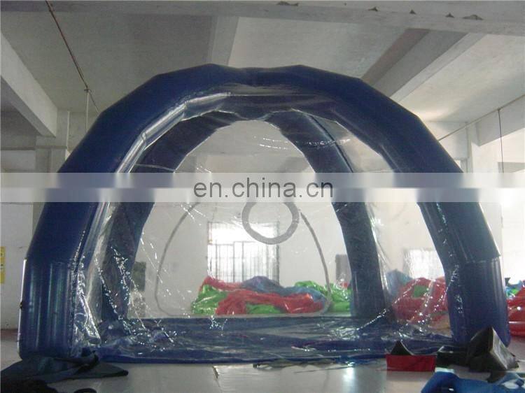 4 by 4 meters airtight inflatable camping tent transparent or customized